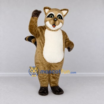 Custom Tan and White Raccoon Mascot Costume Adult Full Body Suit for Wildlife Events Custom Tan and White Raccoon Mascot Costume Adult Full Body Suit for Wildlife Events