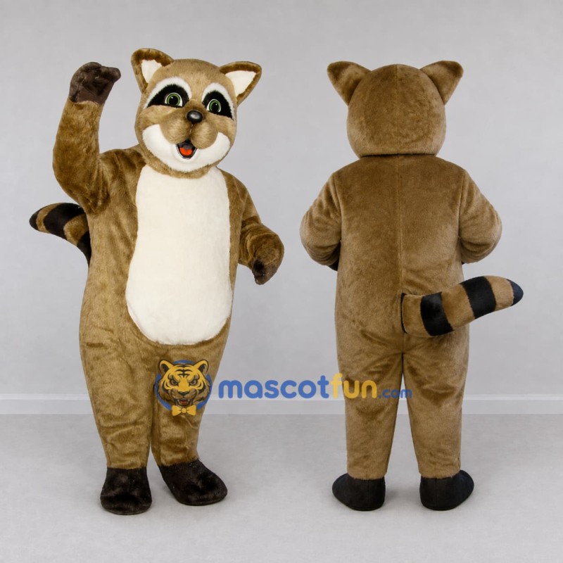 Custom Tan and White Raccoon Mascot Costume Adult Full Body Suit for Wildlife Events