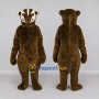 Custom Brown and White Badger Mascot Costume Adult Full Body Suit for Wildlife Events