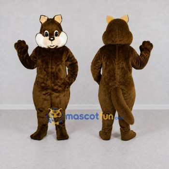 Custom Brown and White Rodent Character Mascot Costume Adult Full Body Suit for School Events