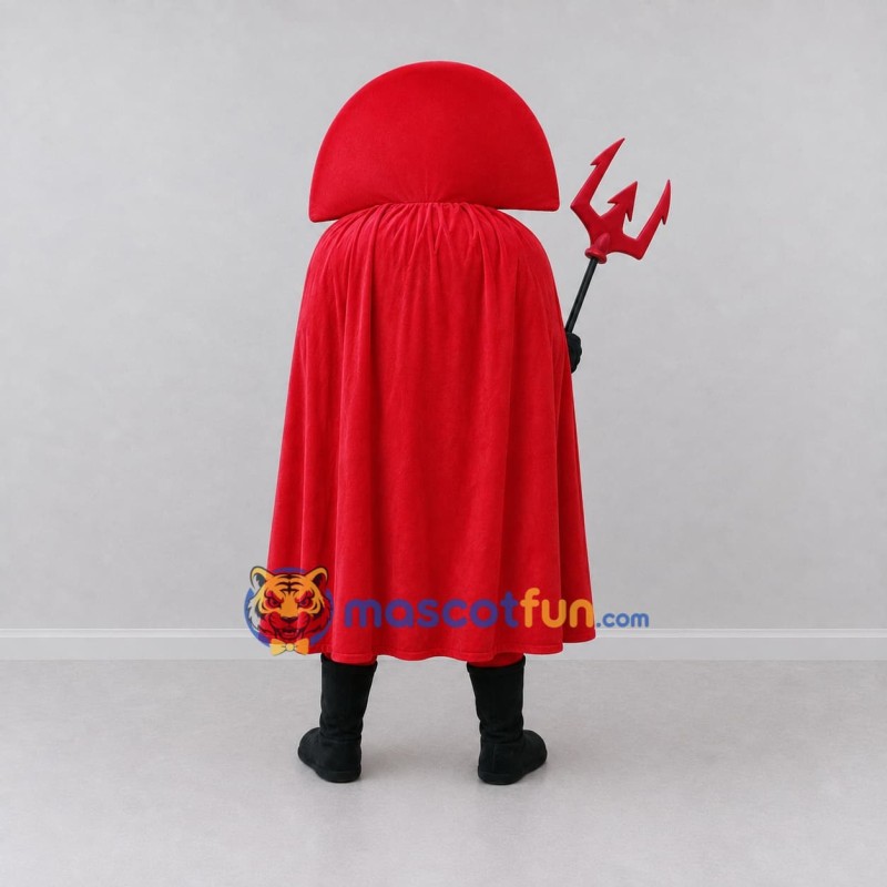 Custom Red and Black Devil Mascot Costume Adult Full Body Suit for Halloween Events Custom Red and Black Devil Mascot Costume Adult Full Body Suit for Halloween Events