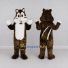 Custom Brown and White Chipmunk Mascot Costume Adult Full Body Suit for School Events Custom Brown and White Chipmunk Mascot Costume Adult Full Body Suit for School Events