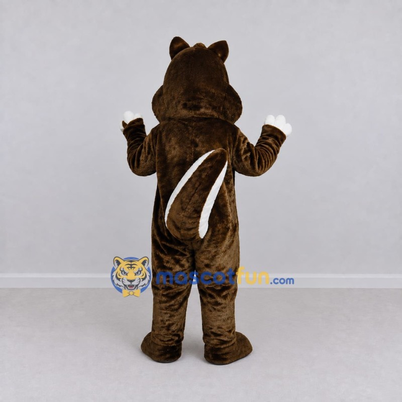 Custom Brown and White Chipmunk Mascot Costume Adult Full Body Suit for School Events Custom Brown and White Chipmunk Mascot Costume Adult Full Body Suit for School Events