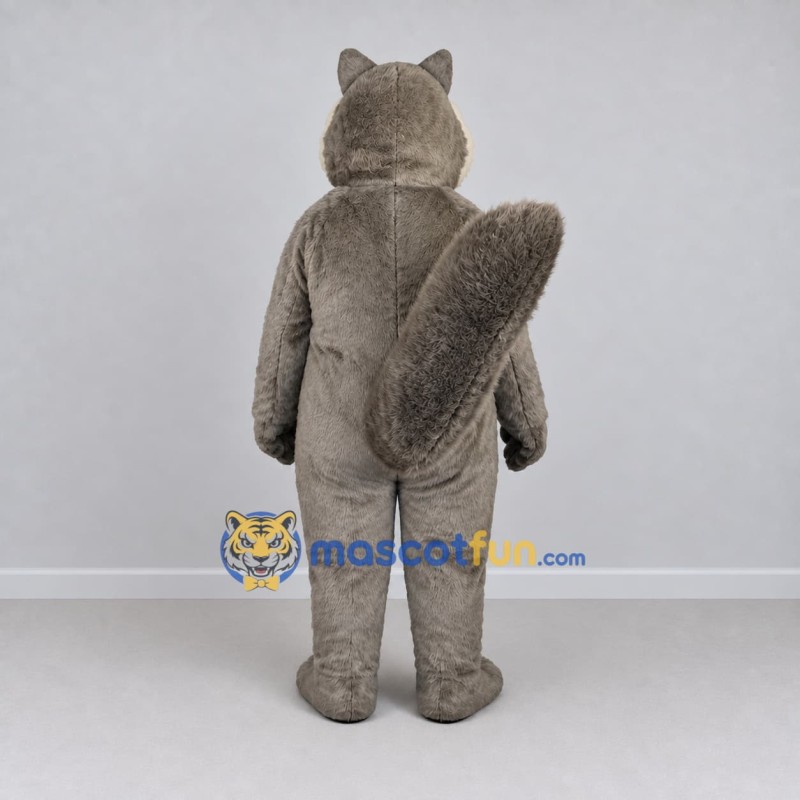 Custom Gray and White Squirrel Mascot Costume Adult Full Body Suit for Wildlife Events Custom Gray and White Squirrel Mascot Costume Adult Full Body Suit for Wildlife Events