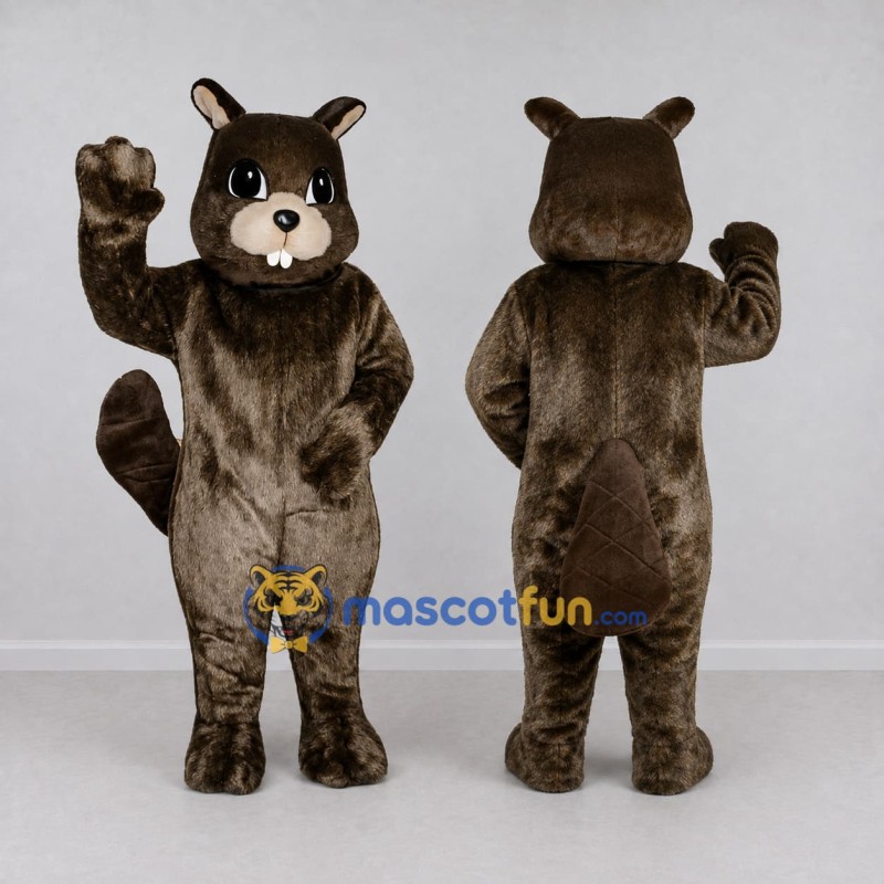 Custom Brown Beaver Mascot Costume Adult Full Body Suit for Wildlife Events Custom Brown Beaver Mascot Costume Adult Full Body Suit for Wildlife Events