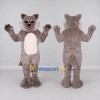 Custom Gray Brown and White Cat Mascot Costume Adult Full Body Suit for School Events Custom Gray Brown and White Cat Mascot Costume Adult Full Body Suit for School Events