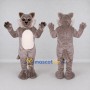 Custom Gray Brown and White Cat Mascot Costume Adult Full Body Suit for School Events