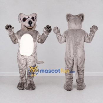 Custom Gray and White Scary Rat Mascot Costume Adult Full Body Suit for Halloween Events