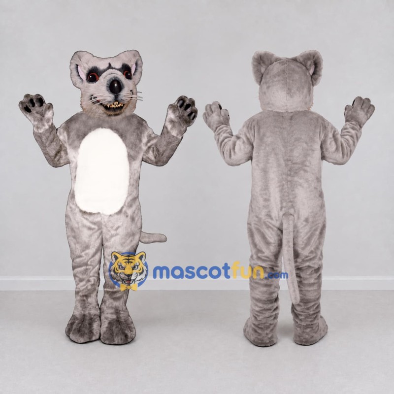 Custom Gray and White Scary Rat Mascot Costume Adult Full Body Suit for Halloween Events