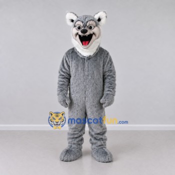 Custom Gray and White Wolf Mascot Costume Adult Full Body Suit for School Events Custom Gray and White Wolf Mascot Costume Adult Full Body Suit for School Events