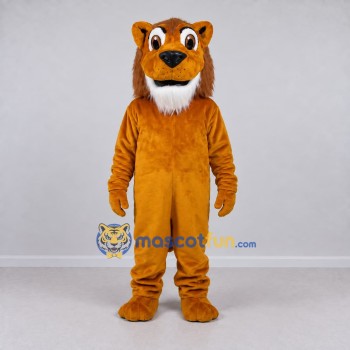 Custom Orange and Brown Lion Mascot Costume Adult Full Body Suit for School Events Custom Orange and Brown Lion Mascot Costume Adult Full Body Suit for School Events