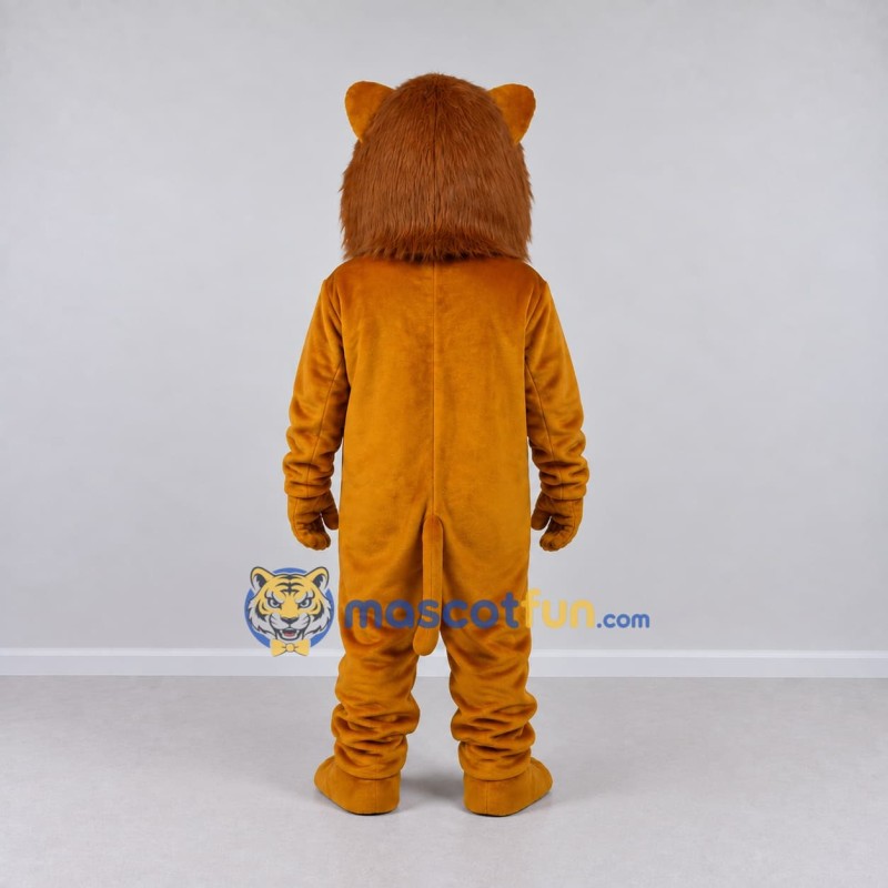 Custom Orange and Brown Lion Mascot Costume Adult Full Body Suit for School Events Custom Orange and Brown Lion Mascot Costume Adult Full Body Suit for School Events