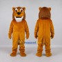 Custom Orange and Brown Lion Mascot Costume Adult Full Body Suit for School Events