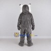 Custom Gray and White Lynx Mascot Costume Adult Full Body Suit for Sports Events
