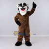 Custom Brown Black and White Badger Mascot Costume Adult Full Body Suit for School Events