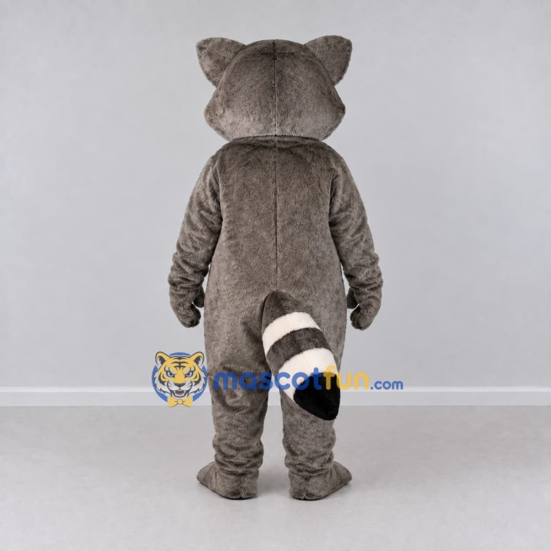 Custom Gray and White Raccoon Mascot Costume Adult Full Body Suit for School Events Custom Gray and White Raccoon Mascot Costume Adult Full Body Suit for School Events