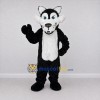 Custom Black and White Wolf Mascot Costume Adult Full Body Suit for School Events Custom Black and White Wolf Mascot Costume Adult Full Body Suit for School Events