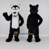 Custom Black and White Wolf Mascot Costume Adult Full Body Suit for School Events Custom Black and White Wolf Mascot Costume Adult Full Body Suit for School Events