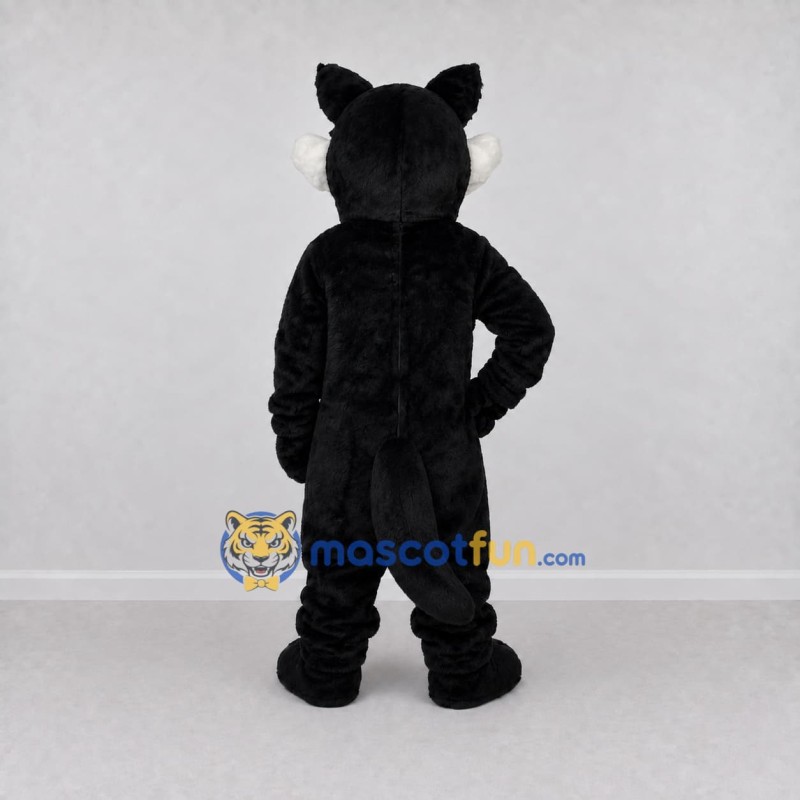 Custom Black and White Wolf Mascot Costume Adult Full Body Suit for School Events Custom Black and White Wolf Mascot Costume Adult Full Body Suit for School Events
