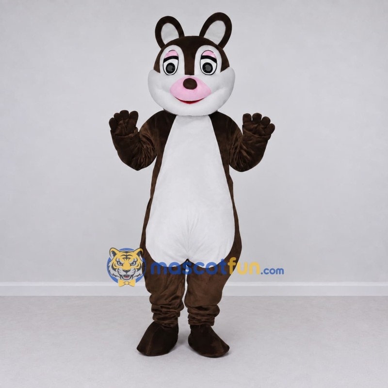 Custom Brown and White Rabbit Mascot Costume Adult Full Body Suit for Easter Events Custom Brown and White Rabbit Mascot Costume Adult Full Body Suit for Easter Events