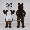 Custom Brown and White Rabbit Mascot Costume Adult Full Body Suit for Easter Events Custom Brown and White Rabbit Mascot Costume Adult Full Body Suit for Easter Events