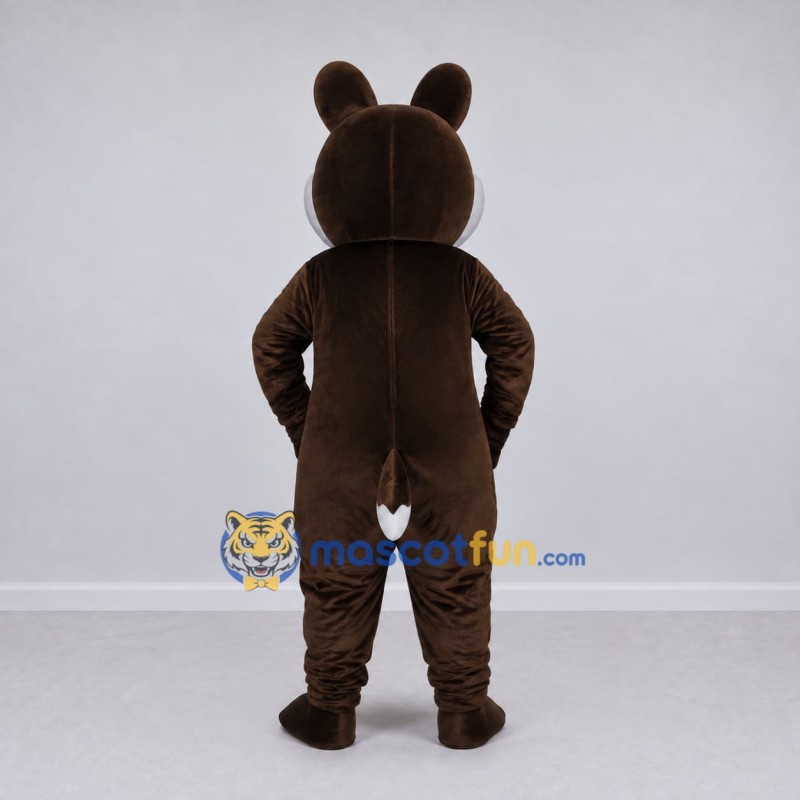 Custom Brown and White Rabbit Mascot Costume Adult Full Body Suit for Easter Events Custom Brown and White Rabbit Mascot Costume Adult Full Body Suit for Easter Events