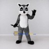 Custom Gray and White Raccoon Mascot Costume Adult Full Body Suit for School Events Custom Gray and White Raccoon Mascot Costume Adult Full Body Suit for School Events