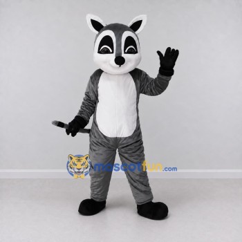 Custom Gray and White Raccoon Mascot Costume Adult Full Body Suit for School Events Custom Gray and White Raccoon Mascot Costume Adult Full Body Suit for School Events