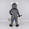 Custom Gray and White Raccoon Mascot Costume Adult Full Body Suit for School Events Custom Gray and White Raccoon Mascot Costume Adult Full Body Suit for School Events