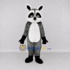 Custom Gray and White Raccoon Mascot Costume Adult Full Body Suit for School Events Custom Gray and White Raccoon Mascot Costume Adult Full Body Suit for School Events