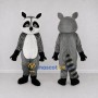 Custom Gray and White Raccoon Mascot Costume Adult Full Body Suit for School Events