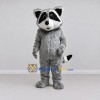 Custom Gray and White Raccoon Mascot Costume Adult Full Body Suit for Wildlife Events Custom Gray and White Raccoon Mascot Costume Adult Full Body Suit for Wildlife Events