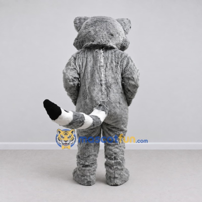 Custom Gray and White Raccoon Mascot Costume Adult Full Body Suit for Wildlife Events Custom Gray and White Raccoon Mascot Costume Adult Full Body Suit for Wildlife Events