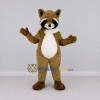 Custom Golden Brown and White Raccoon Mascot Costume Adult Full Body Suit for Wildlife Events