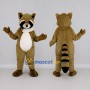 Custom Golden Brown and White Raccoon Mascot Costume Adult Full Body Suit for Wildlife Events