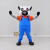 Custom White Orange and Blue Dog in Overalls Mascot Costume Adult Full Body Suit for School Events Custom White Orange and Blue Dog in Overalls Mascot Costume Adult Full Body Suit for School Events