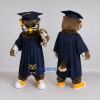 Custom Brown and Navy Blue Owl Graduate Mascot Costume Adult Full Body Suit for Graduation Events Custom Brown and Navy Blue Owl Graduate Mascot Costume Adult Full Body Suit for Graduation Events