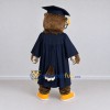 Custom Brown and Navy Blue Owl Graduate Mascot Costume Adult Full Body Suit for Graduation Events Custom Brown and Navy Blue Owl Graduate Mascot Costume Adult Full Body Suit for Graduation Events