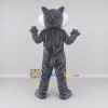 Custom Gray and White Muscular Cat Mascot Costume Adult Full Body Suit for Sports Events