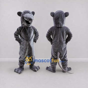 Custom Dark Gray Rat Mascot Costume Adult Full Body Suit for Halloween Events