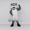 Custom Gray and White Cat in Sportswear Mascot Costume Adult Full Body Suit for Sports Events Custom Gray and White Cat in Sportswear Mascot Costume Adult Full Body Suit for Sports Events