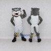 Custom Gray and White Cat in Sportswear Mascot Costume Adult Full Body Suit for Sports Events Custom Gray and White Cat in Sportswear Mascot Costume Adult Full Body Suit for Sports Events