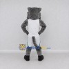 Custom Gray and White Cat in Sportswear Mascot Costume Adult Full Body Suit for Sports Events Custom Gray and White Cat in Sportswear Mascot Costume Adult Full Body Suit for Sports Events