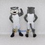 Custom Gray and White Cat in Sportswear Mascot Costume Adult Full Body Suit for Sports Events