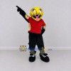 Custom Yellow Black and Red Tiger in Sportswear Mascot Costume Adult Full Body Suit for Sports Events Custom Yellow Black and Red Tiger in Sportswear Mascot Costume Adult Full Body Suit for Sports Events