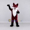 Custom Burgundy and White Fox Mascot Costume Adult Full Body Suit for School Events Custom Burgundy and White Fox Mascot Costume Adult Full Body Suit for School Events