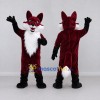 Custom Burgundy and White Fox Mascot Costume Adult Full Body Suit for School Events Custom Burgundy and White Fox Mascot Costume Adult Full Body Suit for School Events