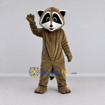 Custom Brown and White Raccoon Mascot Costume Adult Full Body Suit for School Events Custom Brown and White Raccoon Mascot Costume Adult Full Body Suit for School Events