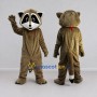 Custom Brown and White Raccoon Mascot Costume Adult Full Body Suit for School Events