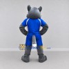 Custom Gray and Blue Husky in Sportswear Mascot Costume Adult Full Body Suit for Sports Events Custom Gray and Blue Husky in Sportswear Mascot Costume Adult Full Body Suit for Sports Events